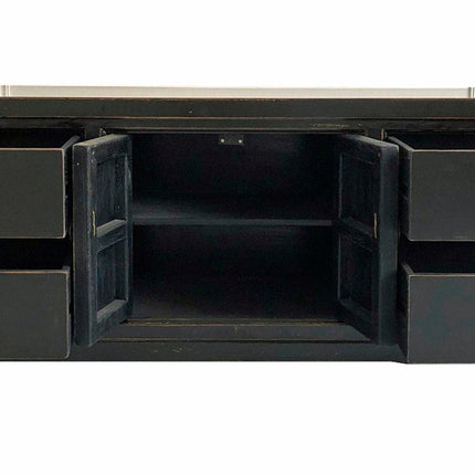 Vintage Asia Asiatisches Lowboard Kommode Bank Schwarz - Art. 35208-2