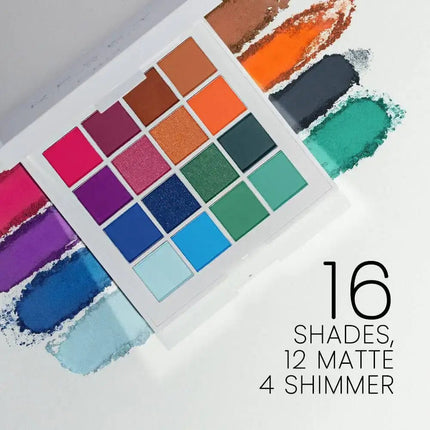 16 - Farbige Eyeshadow Palette – Matt, Schimmer & Metallic () kaufen bei Linkreich – Jetzt entdecken!