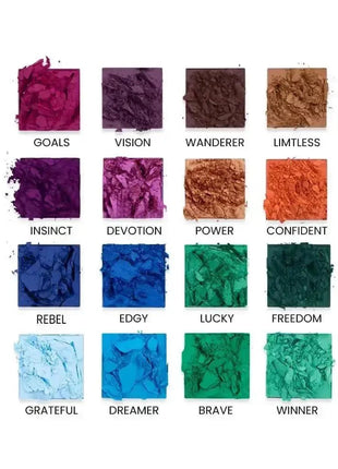 16-Farbige Eyeshadow Palette – Matt, Schimmer & Metallic - Linkreich