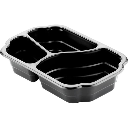 PP-Schale Take-Away 3 Schwarz PP/MIN 250x159x48  | Packung (246 Stück)