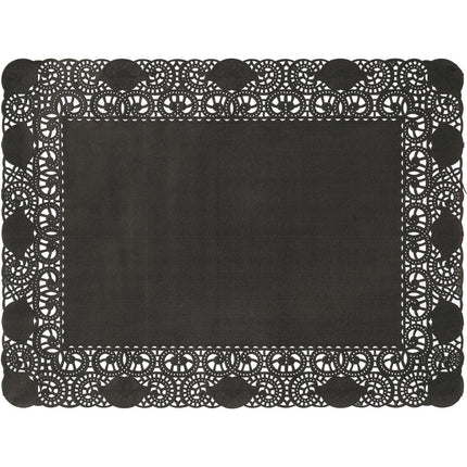 Deko-Spitzenpapier 30x40 cm schwarz - Hochwertiges Bastelpapier | Packung (250 Stück)