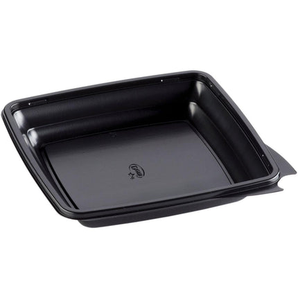 Menübox, quadratisch  Schwarz PP 197x197x33  | Packung (450 Stück)