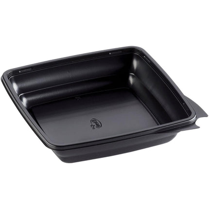 Menübox, quadratisch  Schwarz PP 197x197x44  | Packung (450 Stück)