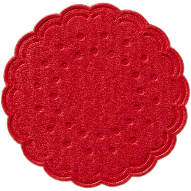 Tassenuntersetzer, Ø 7,5 cm, rot - 8 Stück im Set für Getränke | Packung (250 Stück)