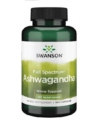 Swanson Ashwagandha Full Spectrum 450mg - 100 Kapseln
