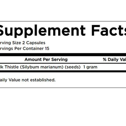 Swanson Milk Thistle 500mg 30 Kapsel