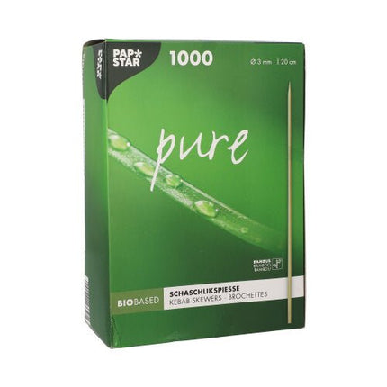 PAPSTAR 1000 Schaschlikspieße, Bambus "pure"