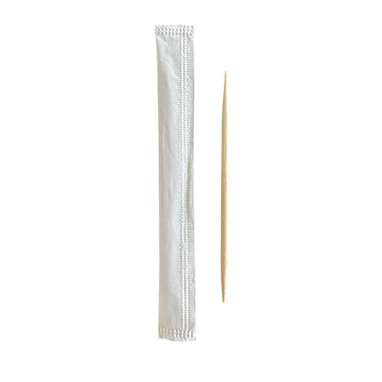 PAPSTAR Zahnstocher "pure" rund, Holz, 6,5 cm | Spenderkarton (1000 Stück)