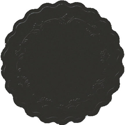 Glasuntersetzer Ø 9 cm, 8 Stück, Romanze schwarz - Elegantes Design | Packung (250 Stück)