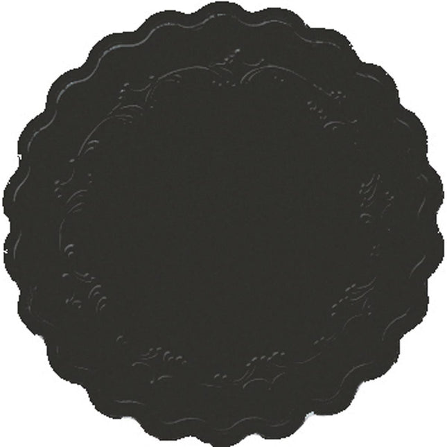 Glasuntersetzer Ø 9 cm, 8 Stück, Romanze schwarz - Elegantes Design | Packung (250 Stück)
