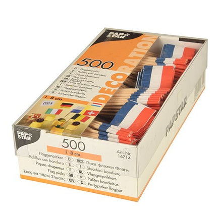 PAPSTAR 500 Deko-Picker 8 cm weiss