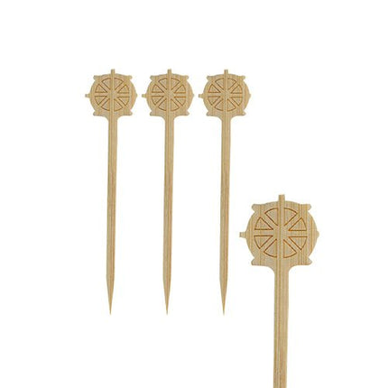 PAPSTAR Fingerfood Picker "Steuerrad" 9 cm, ideal für Partys | Papptray (200 Stück)