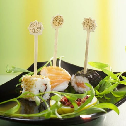 PAPSTAR Fingerfood Picker "Steuerrad" 9 cm, ideal für Partys | Papptray (200 Stück)