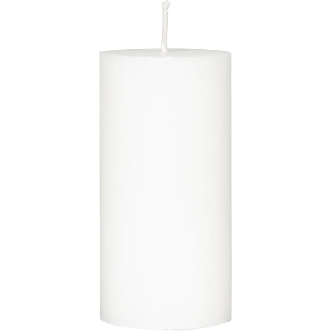 Stumpenkerzen 100x50 mm, weiß - Stearin, 50 Stunden Brenndauer | Packung (1 Stück)