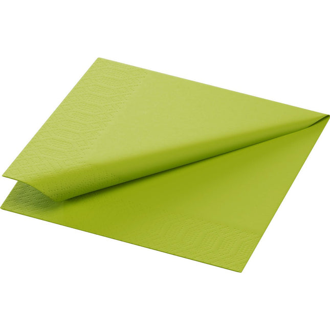 Zellteller 24x24 cm, 3-lagig, Kiwi - 250 Stück Packung | Packung (250 Servietten)