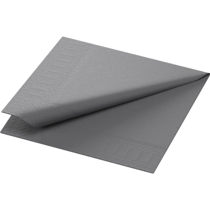 Zellt.-Serv. 24x24 cm, 3-lagig, Granitgrau - 250 Stück Packung | Packung (250 Servietten)