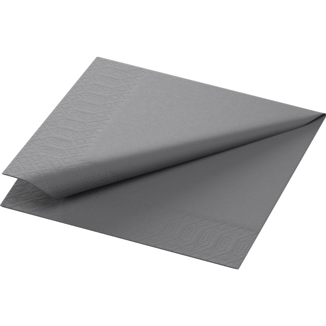 Zellt.-Serv. 24x24 cm, 3-lagig, Granitgrau - 250 Stück Packung | Packung (250 Servietten)