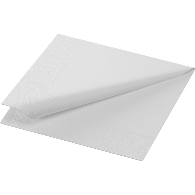 Zellt.-Servietten 24x24 cm, 3-lagig, weiß | Packung (250 Servietten)