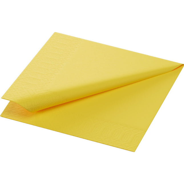 Zellt.-Servietten 24x24 cm, 3-lagig, gelb | Packung (250 Servietten)