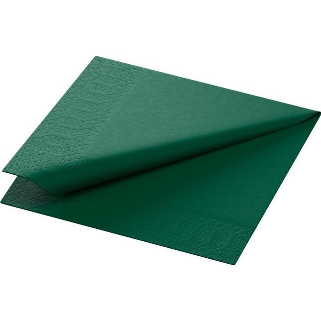 Zellt.-Servietten 24x24 cm, 3-lagig, jägergrün | Packung (250 Servietten)