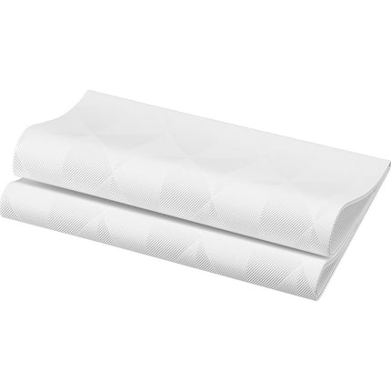 Elegance Servietten 40x40 cm, Crystal Weiß - Hochwertige Tischdeko | Packung (40 Servietten)