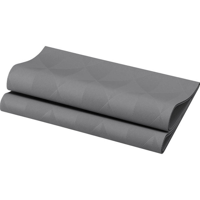 Elegance Servietten 40x40 cm, granite grey - Hochwertige Tischdeko | Packung (40 Servietten)