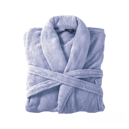 Bademantel flauschig » Saunamantel in Teddy-Plüsch Qualität » leichter/dünner Morgenmantel 100 cm lang » unisex