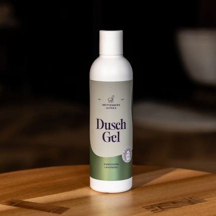 Brittenberg Alpaka - Dusch Gel - Sanddorn - mit Keratin aus Alpakawolle