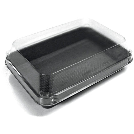 Lunchbox  Schwarz / Transparent PS 185x135x54  | Packung (200 Stück)