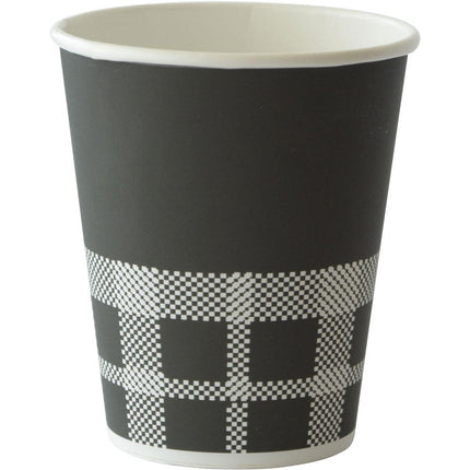 Becher Izza schwarz Bedruckt PAP/PE Pappbecher IZZA, black & white