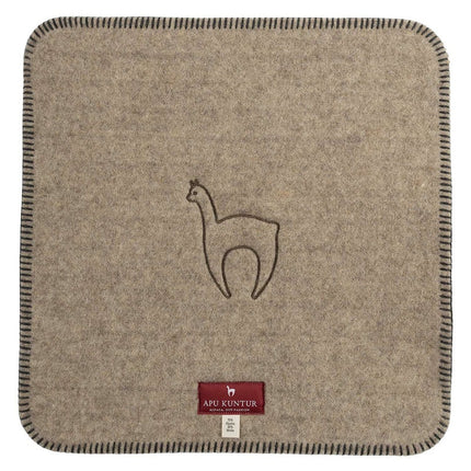 Apu Kuntur - Alpaka Sitzauflage - braun - 40x40cm - 70% Alpaka 30% Wolle