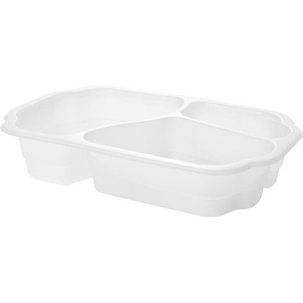 Biokunststoff Schale Take-Away 3 Weiß Biokunststoff 250x159x48  | Packung (246 Stück)