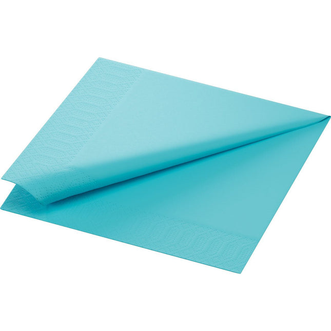 Zellt.Serv. 40x40 mm, mint blue - 250 Stück, 1/4 F. Qualität | Packung (250 Servietten)