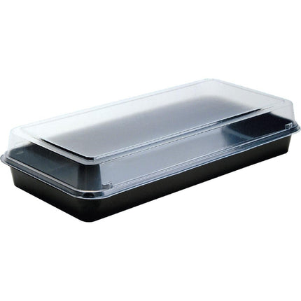 Lunchbox  Schwarz / Transparent PS 270x135x54  | Packung (160 Stück)
