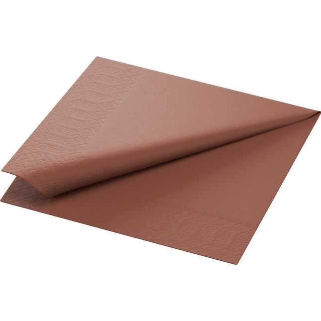 Zellt.-Servietten 33x33 cm, 3-lagig, Kastanie | Packung (250 Servietten)