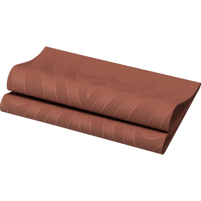 Elegance Servietten 40x40 cm, Lily Chestnut - Hochwertige Tischdekoration | Packung (40 Servietten)