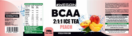 #WEGAIN - BCAA Pulver Ice Tea Peach- 200 g