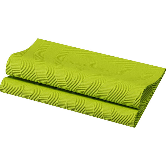 Elegance Serviette 40x40 cm, Lily Kiwi - Hochwertige Tischdekoration | Packung (40 Servietten)