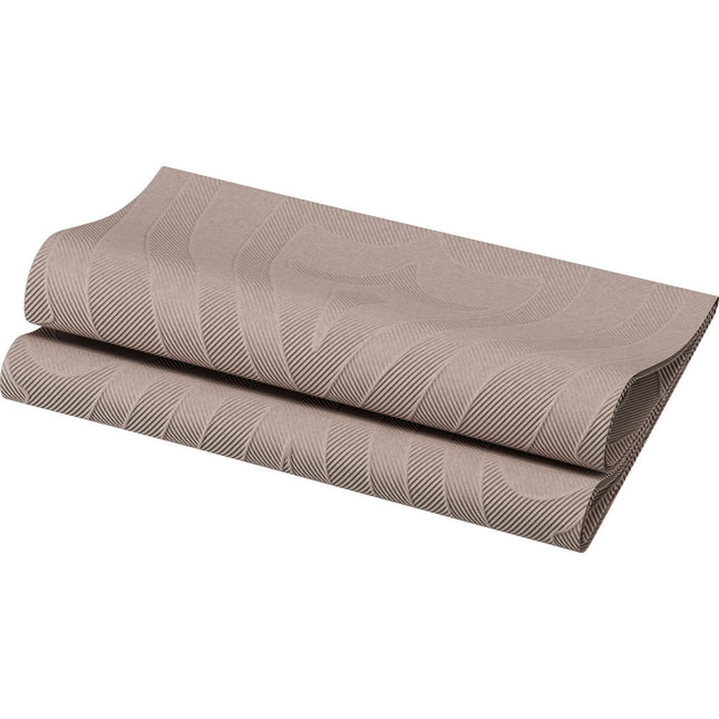 Elegance Serviette 40x40 cm, Lily Greige - Hochwertige Tischdekoration | Packung (40 Servietten)
