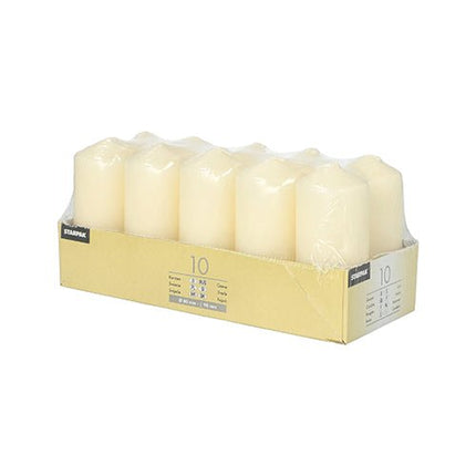 Starpak 10 Stumpenkerzen Ø 40 mm · 90 mm