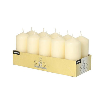 Starpak 10 Stumpenkerzen Ø 40 mm · 90 mm