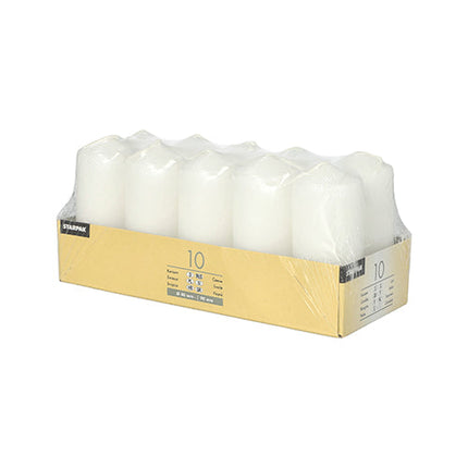 Starpak 10 Stumpenkerzen Ø 40 mm · 90 mm