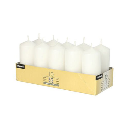 Starpak 10 Stumpenkerzen Ø 40 mm · 90 mm