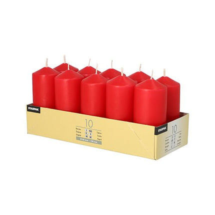 Starpak 10 Stumpenkerzen Ø 40 mm · 90 mm