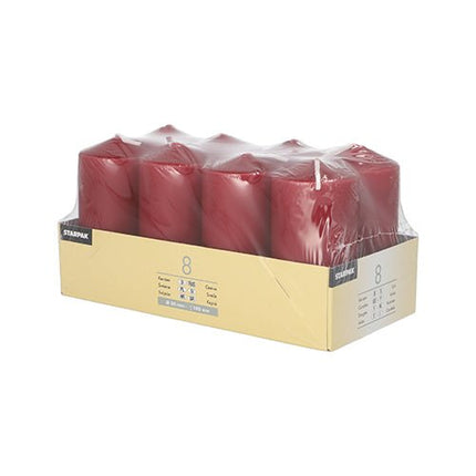 Starpak 8 Stumpenkerzen Ø 50 mm · 100 mm