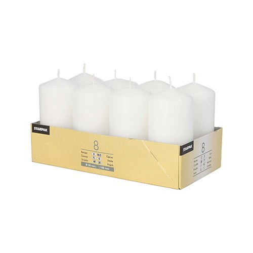 Starpak 8 Stumpenkerzen Ø 50 mm · 100 mm