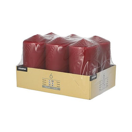Starpak 6 Stumpenkerzen Ø 60 mm · 115 mm