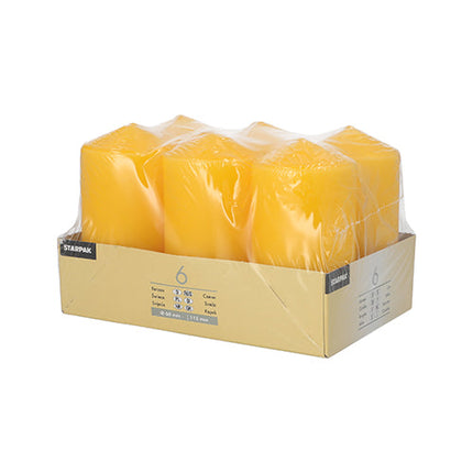 Starpak 6 Stumpenkerzen Ø 60 mm · 115 mm