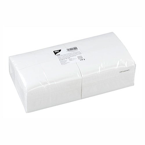 PAPSTAR Servietten 2-lagig, 33x33 cm, weiß, Kopf-Falz | Folie (250 Stück)