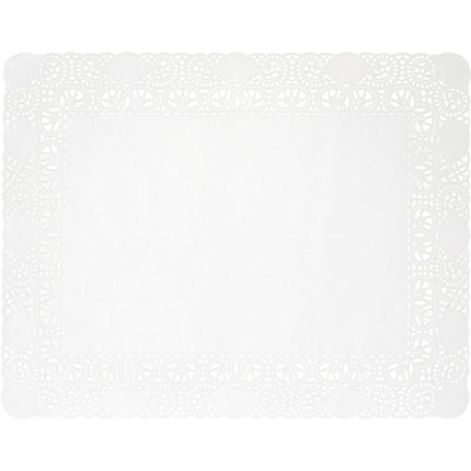 Deko-Spitzenpapier 20x30 cm, weiß - Hochwertiges Bastelpapier | Packung (250 Stück)